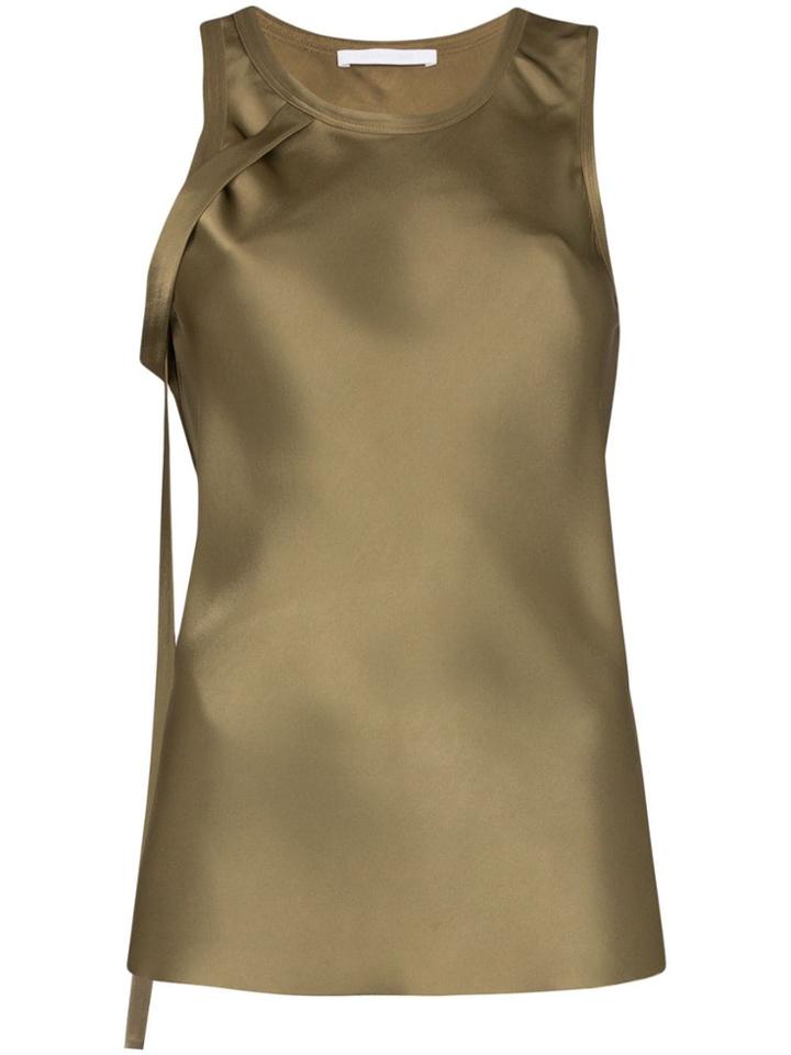 Helmut Lang Strap Detail Blouse - Green
