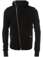Rick Owens Hooded Leather Jacket, Men's, Size: 52, Black, Leather/cupro/virgin Wool