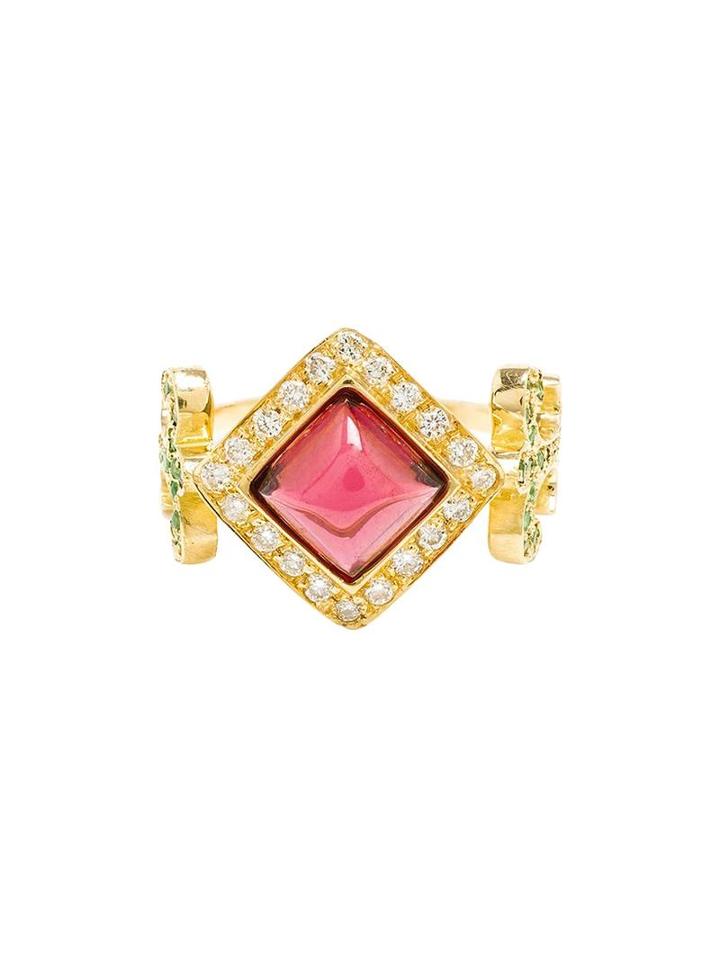 Sabine G 18k Yellow Gold Domi Rosa Ring, Women's, Size: 48, Red