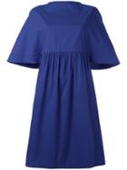 Gianluca Capannolo Flared Large Dress, Women's, Size: 38, Blue, Cotton/spandex/elastane