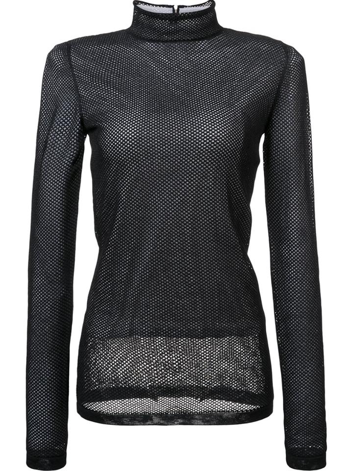 Loewe Sheer Mesh Longsleeved T-shirt - Blue