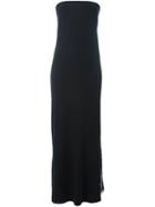 Twin-set Strapless Maxi Dress, Women's, Size: Large, Black, Cotton/modal/spandex/elastane/polyamide