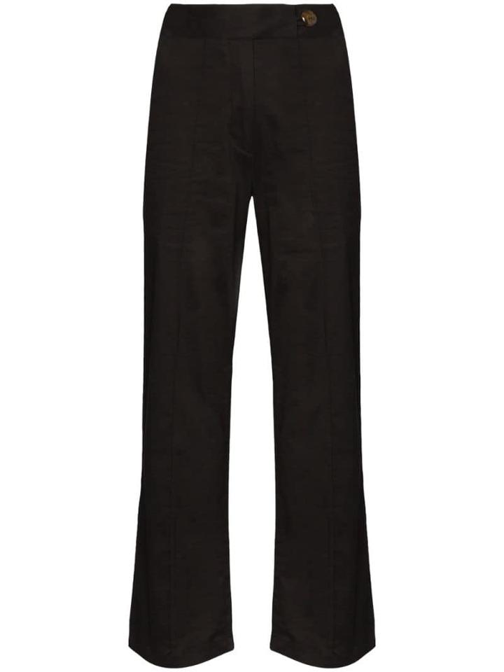 Usisi Stella Wide-leg Cropped Trousers - Black