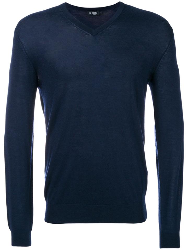 Hackett Elbow Patch Jumper - Blue