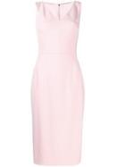 Dolce & Gabbana V-neck Midi Dress - Pink