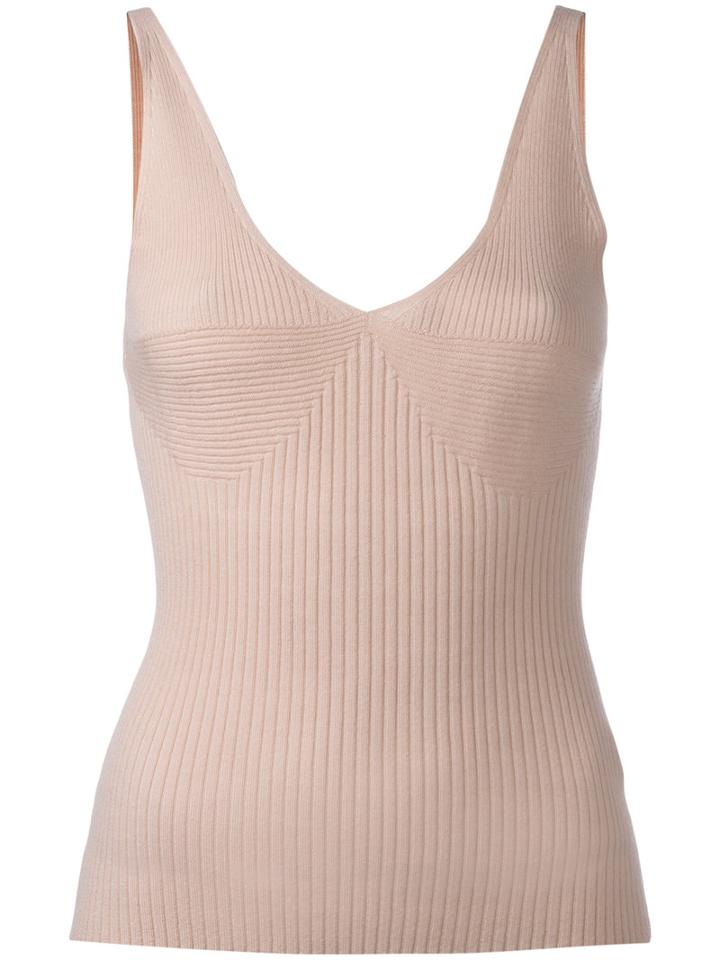 T By Alexander Wang Ribbed Knit Camisole, Women's, Size: Small, Pink/purple, Merino