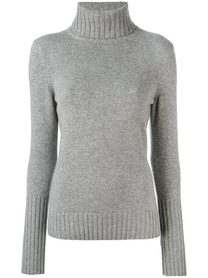 Loro Piana - Turtleneck Slim-fit Jumper - Women - Cashmere - 40, Grey, Cashmere