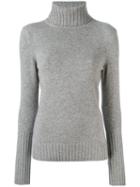 Loro Piana - Turtleneck Slim-fit Jumper - Women - Cashmere - 40, Grey, Cashmere