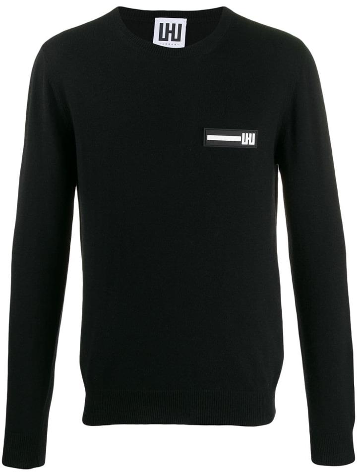 Les Hommes Urban Signature Logo Jumper - Black