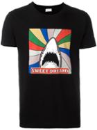 Saint Laurent Shark Print T-shirt, Men's, Size: Medium, Black, Cotton