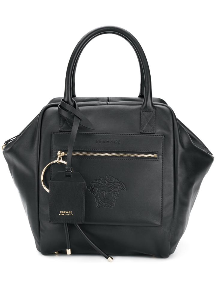 Versace Trapeze Medusa Tote - Black
