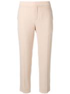 Chloé Mid-rise Cropped Trousers - Neutrals