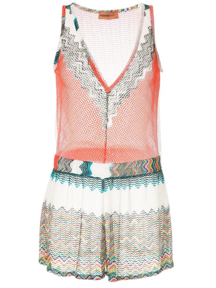 Missoni Sheer Playsuit - White