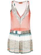 Missoni Sheer Playsuit - White