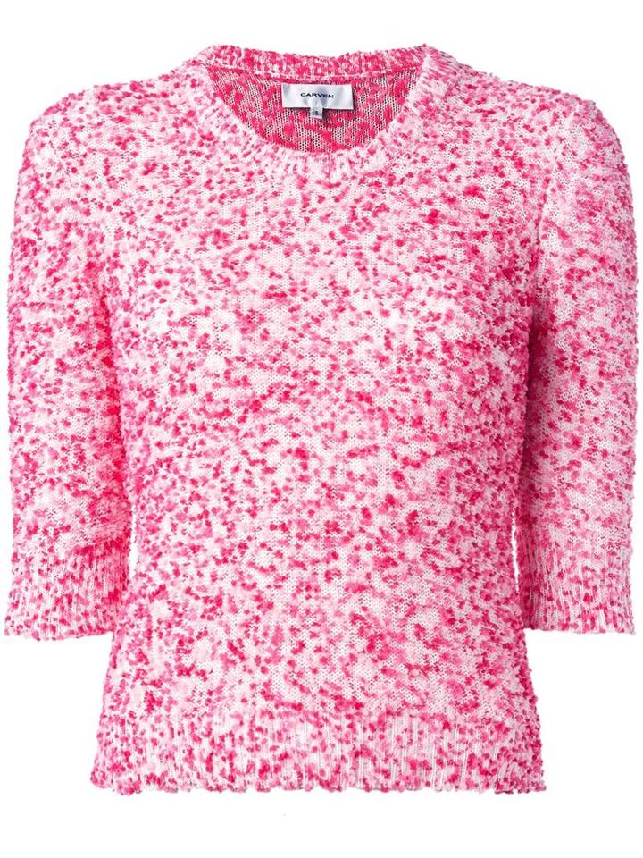 Carven Dina Jumper, Women's, Size: Xs, Pink/purple, Acrylic/polyamide/cotton