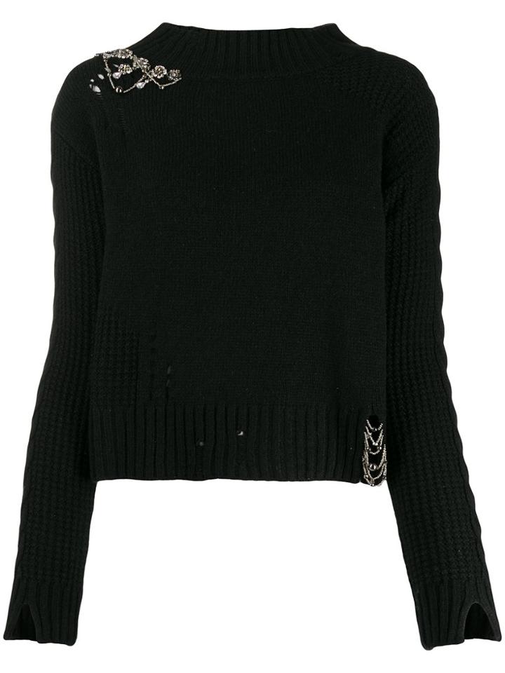 Twin-set Crystal Embellished Jumper - Black