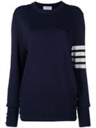 Thom Browne Milano Stitch Silk Pullover - Blue