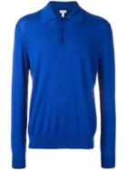 Loewe Polo Collar Jumper, Men's, Size: Large, Blue, Virgin Wool