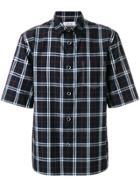 Helmut Lang Plaid Short Sleeve Shirt - Blue
