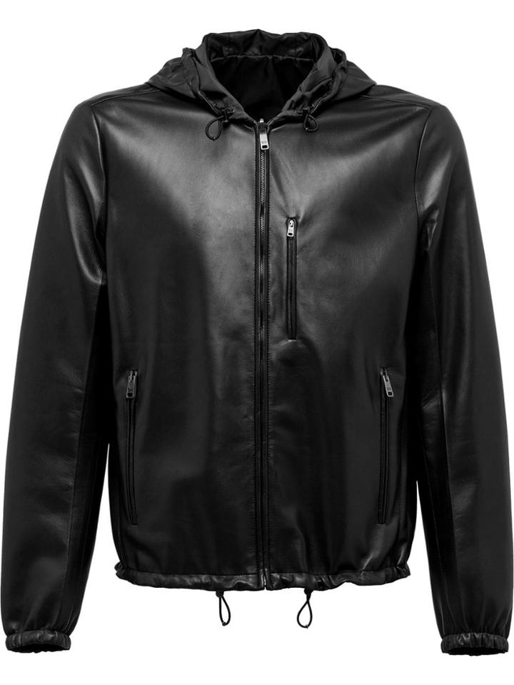 Prada Reversible Leather Jacket - Black