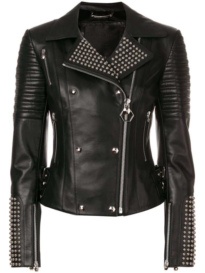 Philipp Plein Marlene Biker Jacket - Black