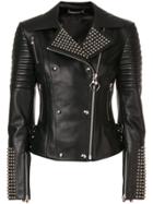 Philipp Plein Marlene Biker Jacket - Black