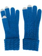 N.peal Cable-knit Gloves - Blue