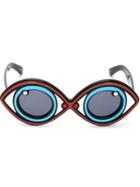 Linda Farrow Gallery 'yazbukey 2' Sunglasses, Women's, Blue, Acetate
