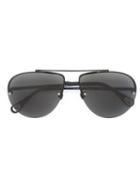 Linda Farrow Aviator Sunglasses, Black, Acetate/metal