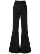 Amapô High Waist Flared Trousers - Black