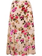 Alice+olivia Floral Skirt - Nude & Neutrals
