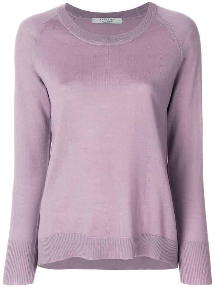 La Fileria For D'aniello Long Sleeved Pullover - Pink & Purple