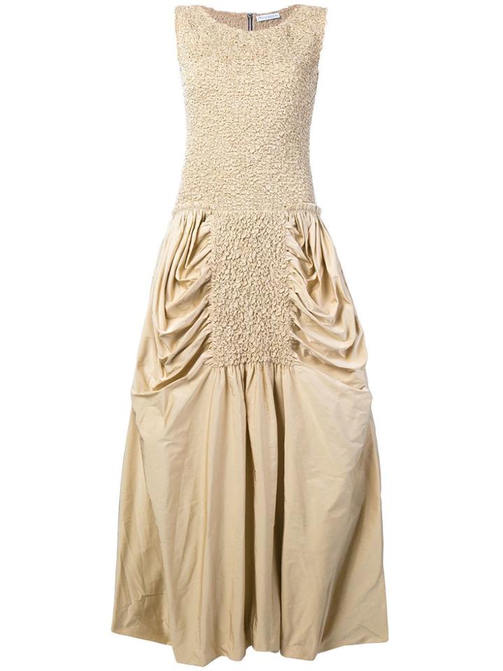 Jw Anderson Smocked Bodice Balloon Dress - Nude & Neutrals