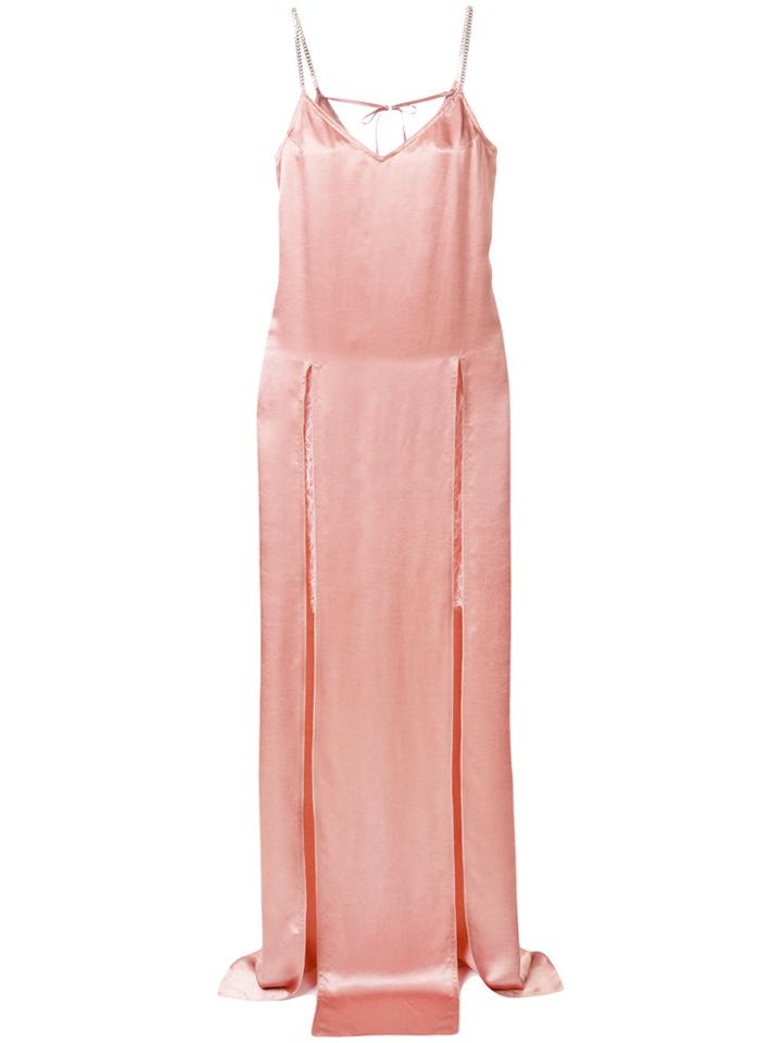 Nina Ricci Embellished Split-front Slip Dress - Nude & Neutrals