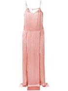 Nina Ricci Embellished Split-front Slip Dress - Nude & Neutrals