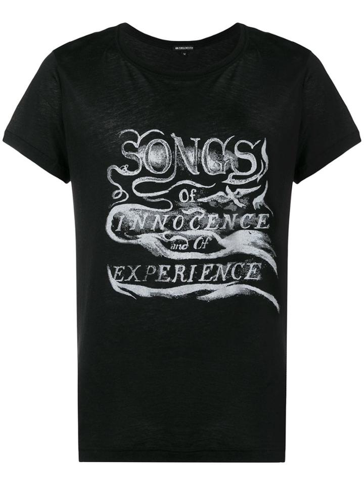 Ann Demeulemeester Print T-shirt - Black
