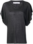 Iro Flutter Sleeve T-shirt - Black
