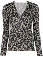 Roberto Cavalli Animal Print Cardigan - Black