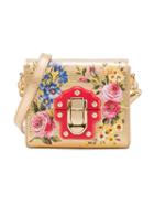 Mini Rose Painted Lucia Bag - Women - Leather - One Size, Grey, Leather, Dolce & Gabbana