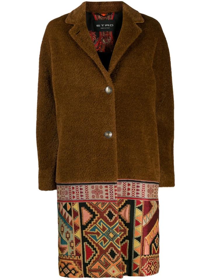 Etro Navajo Print Coat - Brown