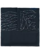 Armani Collezioni Embellished Scarf, Women's, Blue, Polyester/glass