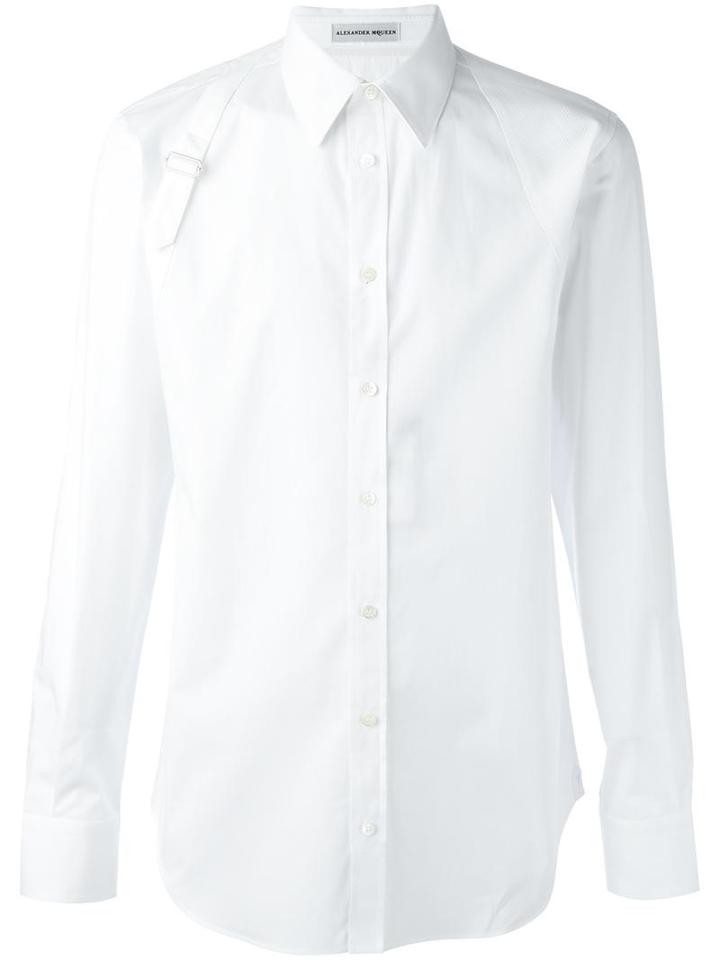 Alexander Mcqueen 'harness' Shirt, Men's, Size: 17, White, Cotton