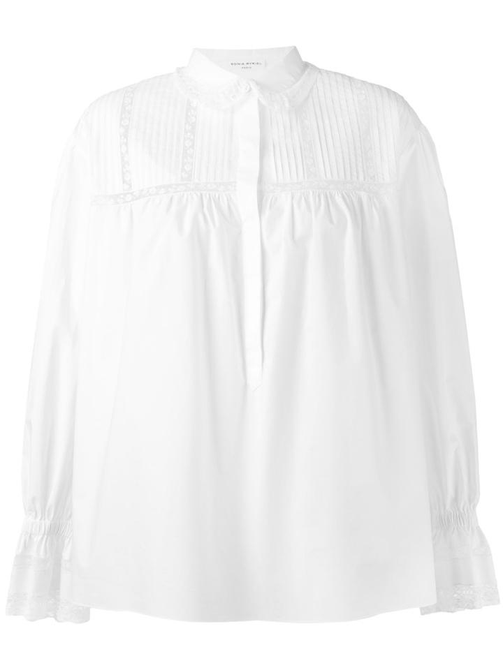 Sonia Rykiel - Lace Inserts Shirt - Women - Cotton - 40, White, Cotton