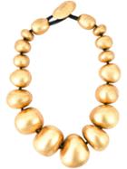 Monies Metallic Ball Necklace, Women's, Yellow/orange