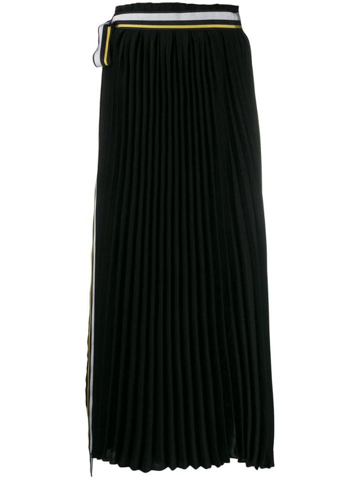 A.f.vandevorst Saddle Pleated Maxi Skirt - Black