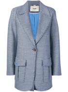 Fendi Structured Tweed Blazer - Blue