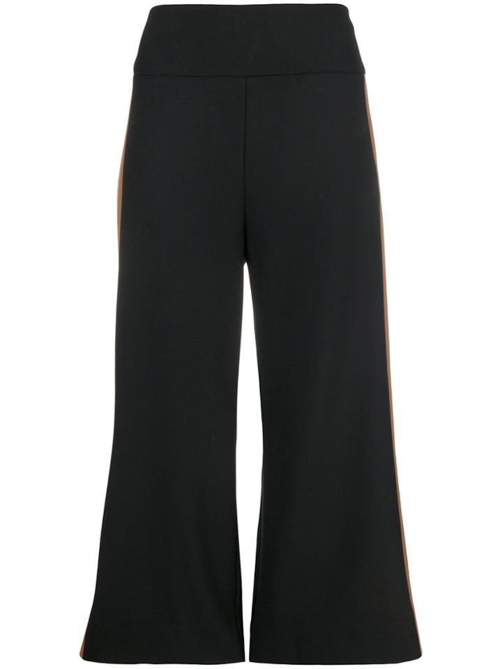 Phisique Du Role Side Stripe Cropped Trousers - Black