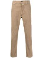 Closed Corduroy Straight Leg Trousers - Brown