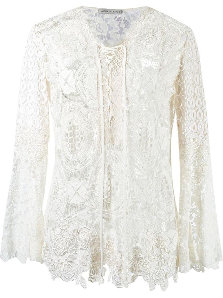 Martha Medeiros Lace Tunic, Women's, Size: 40, White, Cotton