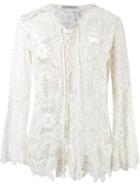 Martha Medeiros Lace Tunic, Women's, Size: 40, White, Cotton
